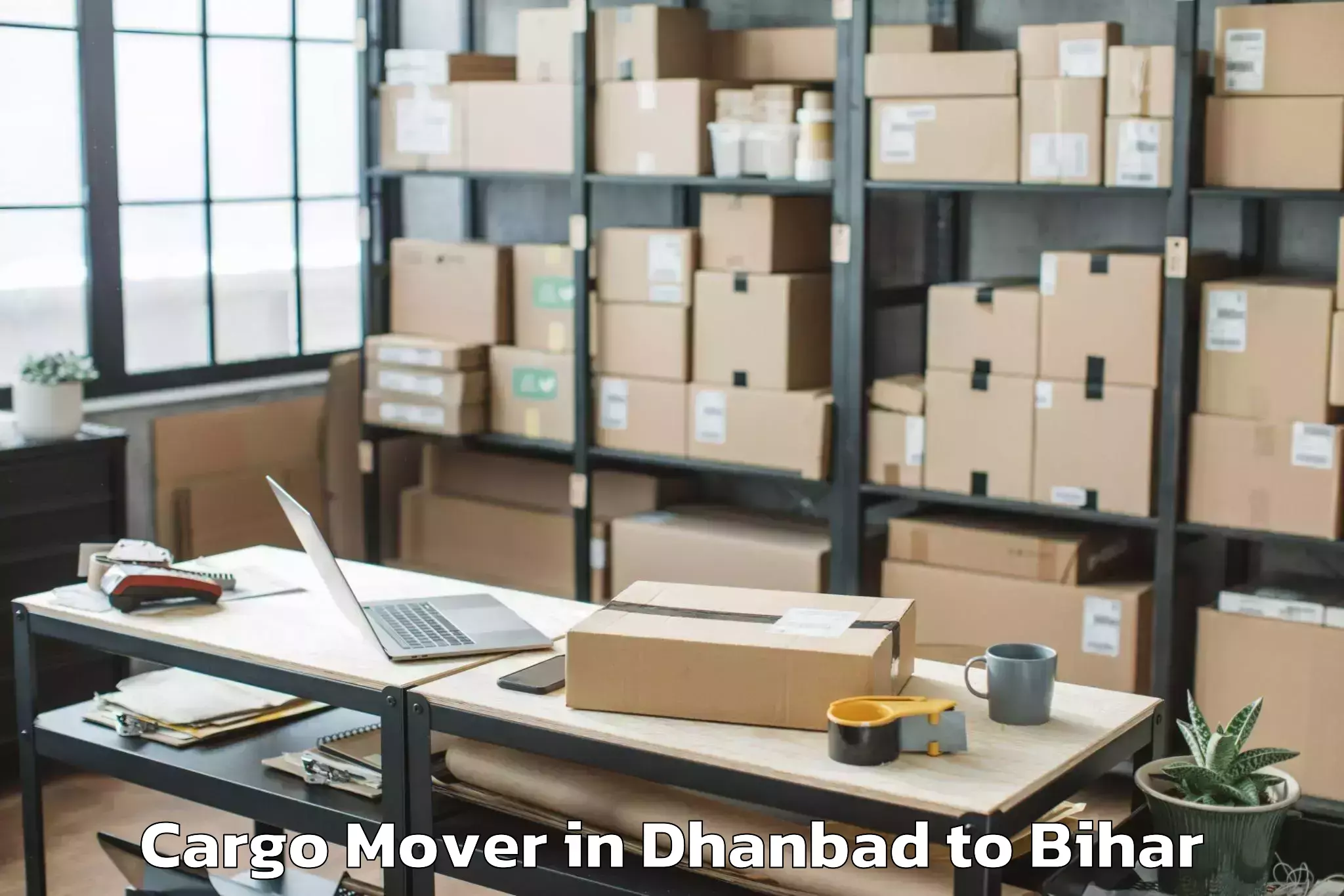 Top Dhanbad to Karwa Tariyani Cargo Mover Available